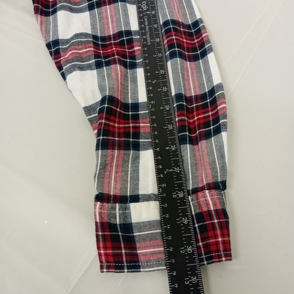 3X (24W-26W) Terra & sky FLORAL EMBROIDERED plaid button down top - Picture 10 of 10